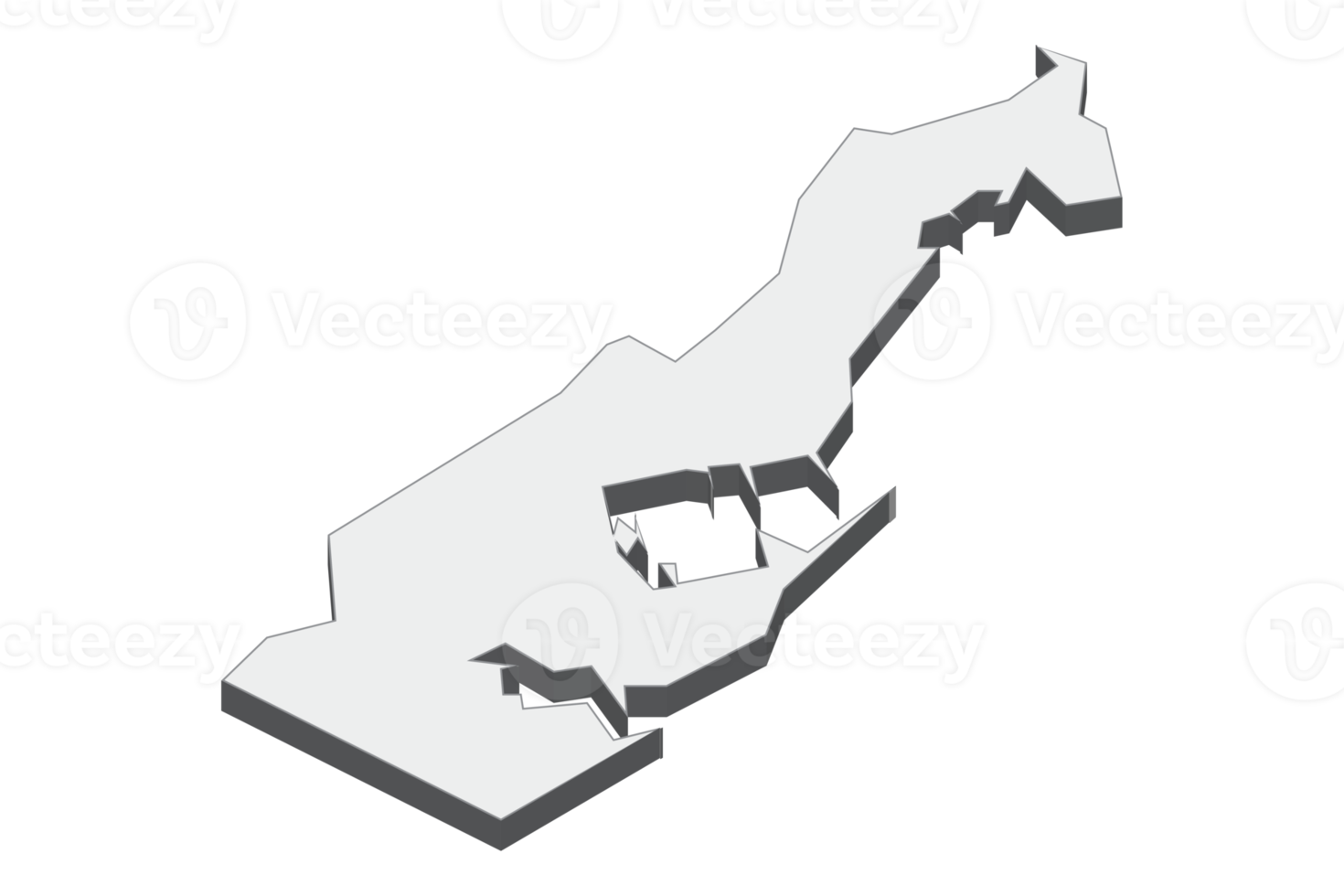 3D map illustration of Monaco png