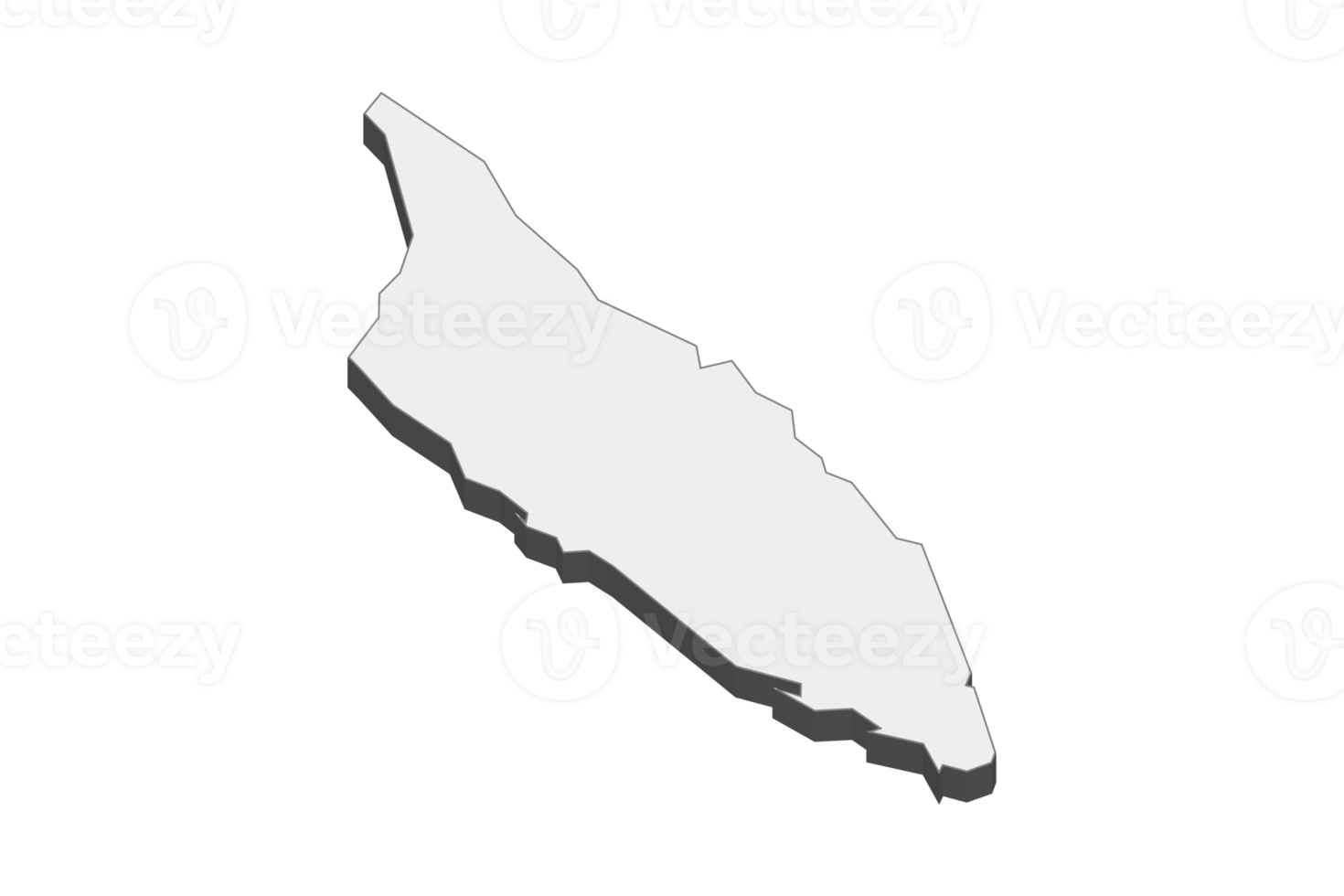 Ilustración de mapa 3d de aruba png