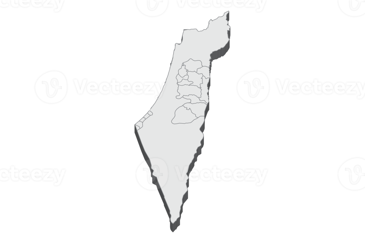 3D map illustration of Palestine png