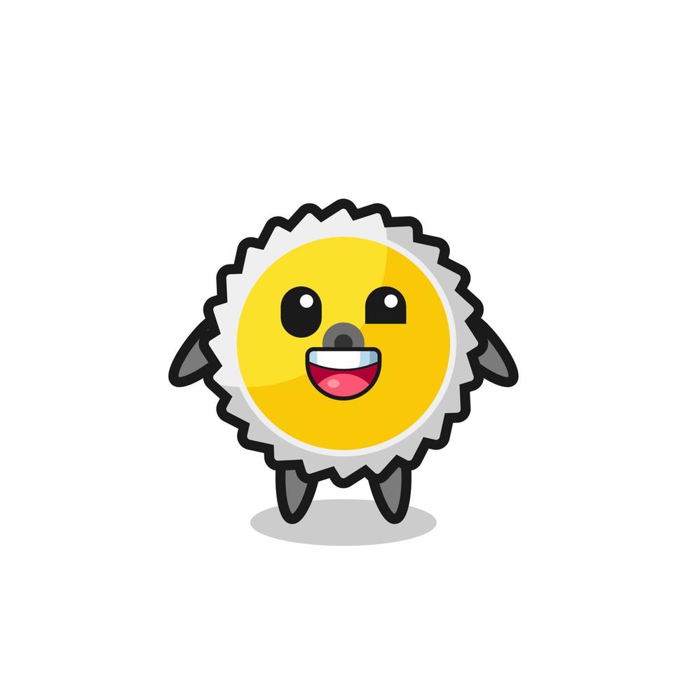 illustration of an saw blade character with awkward poses vector