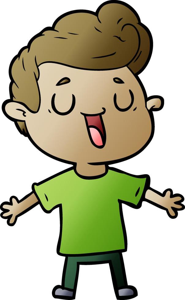 happy cartoon man vector