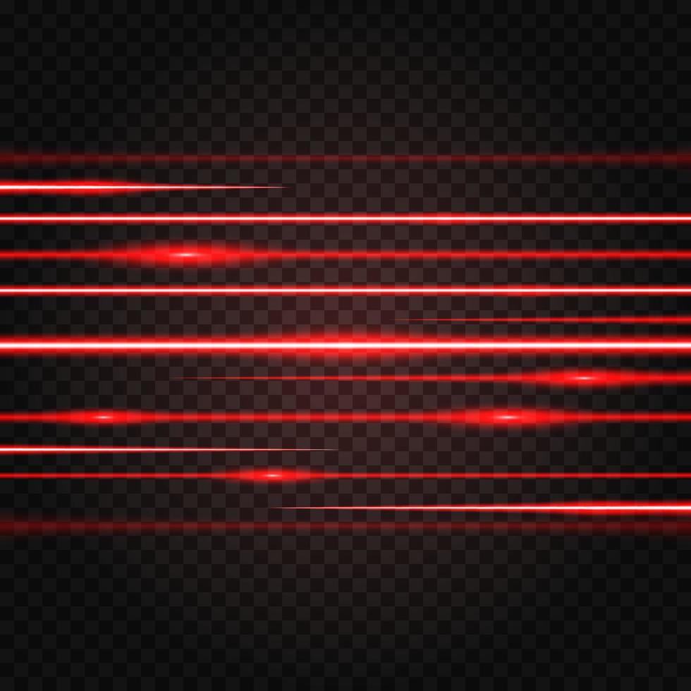 Abstract Red Laser beam light effect illuminated vector