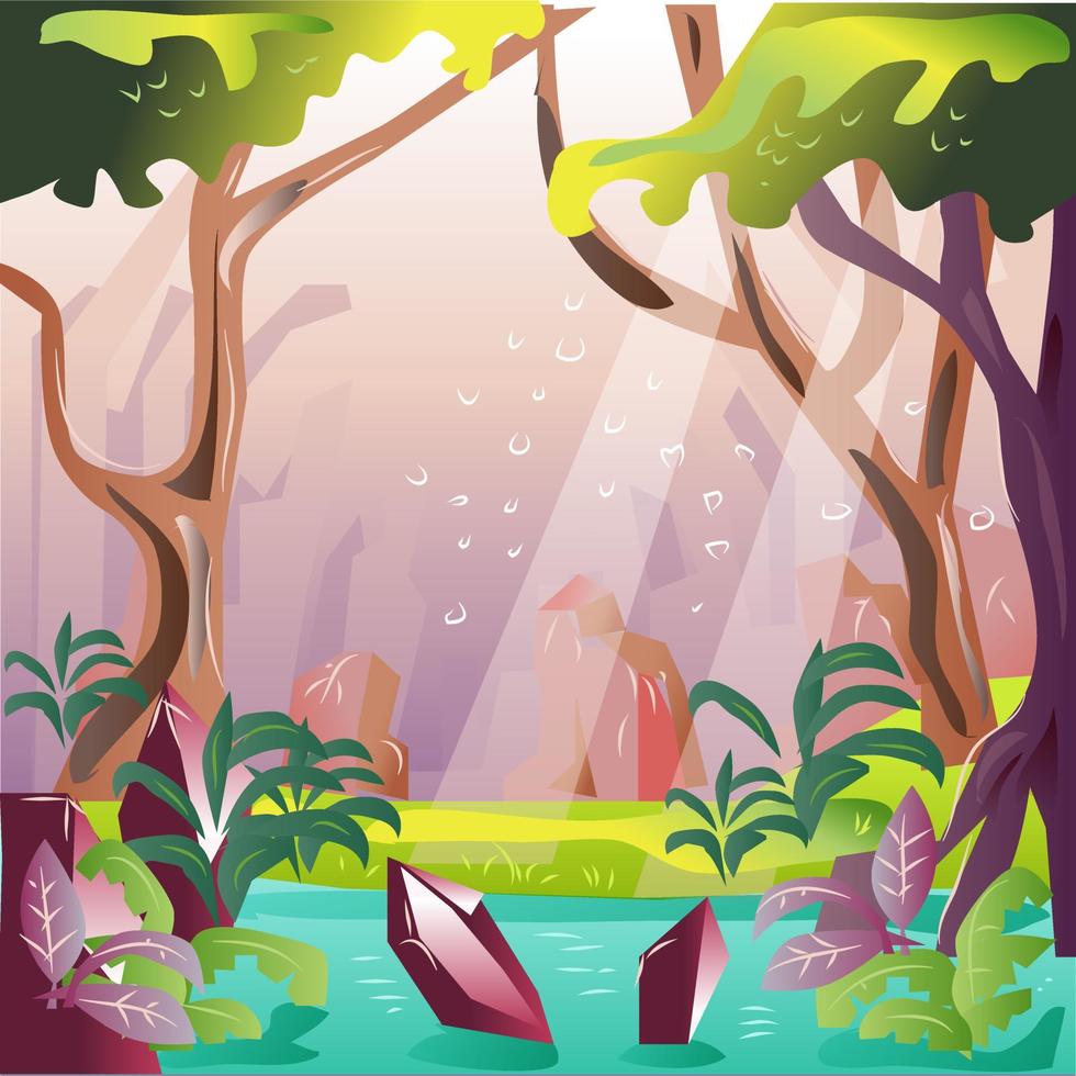 Fantasy Forest Background vector