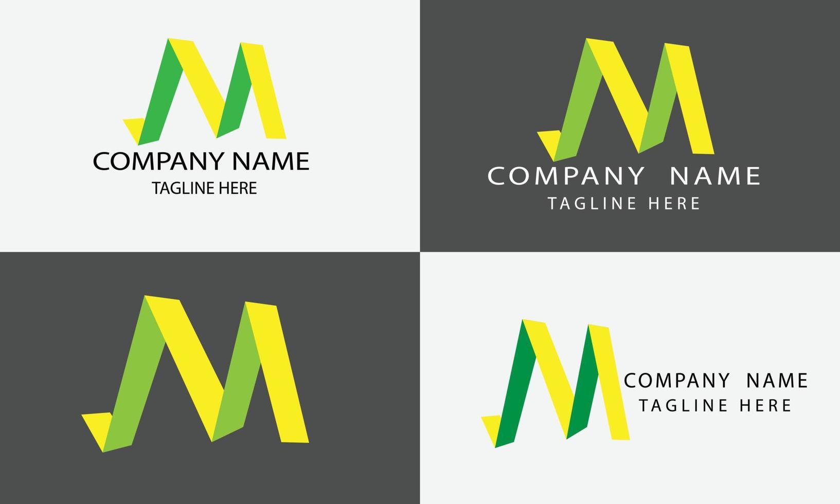 Abstract Initial Letter M Logo design vector