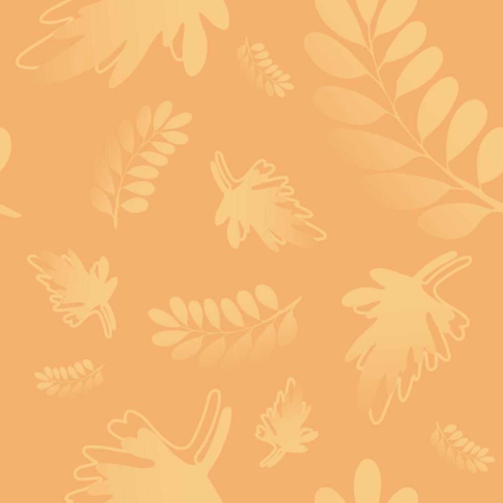 Seamless pattern. Falling leaves in pastel colors. vector