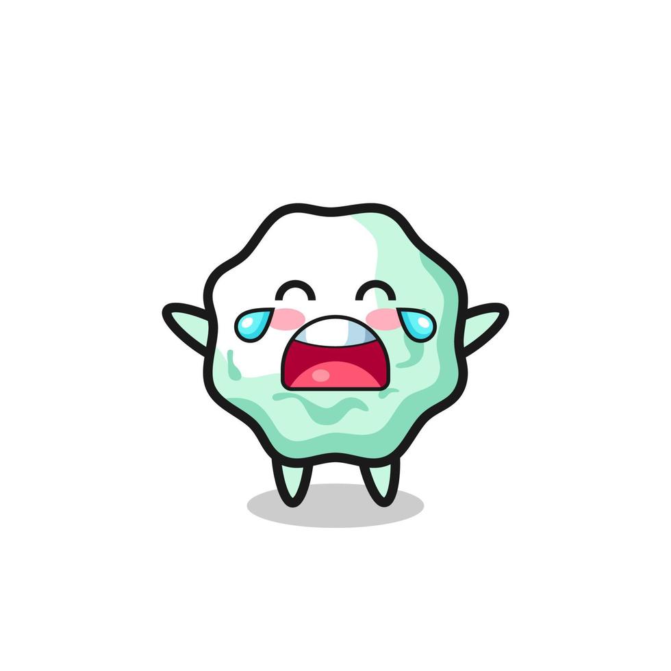 the illustration of crying chewing gum cute baby vector