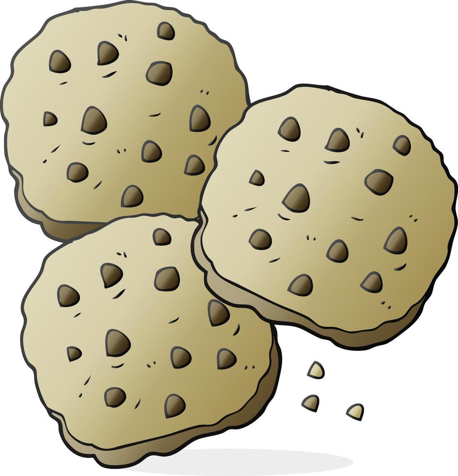 galletas de dibujos animados dibujados a mano alzada vector