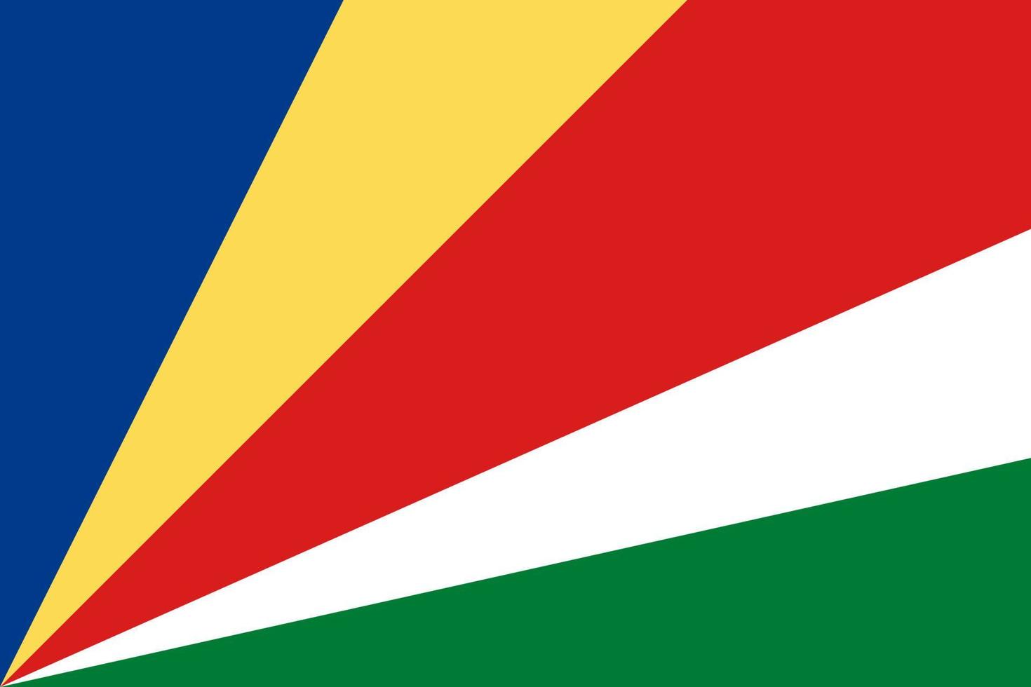 Seychelles vector flag. Aftrican country national symbol