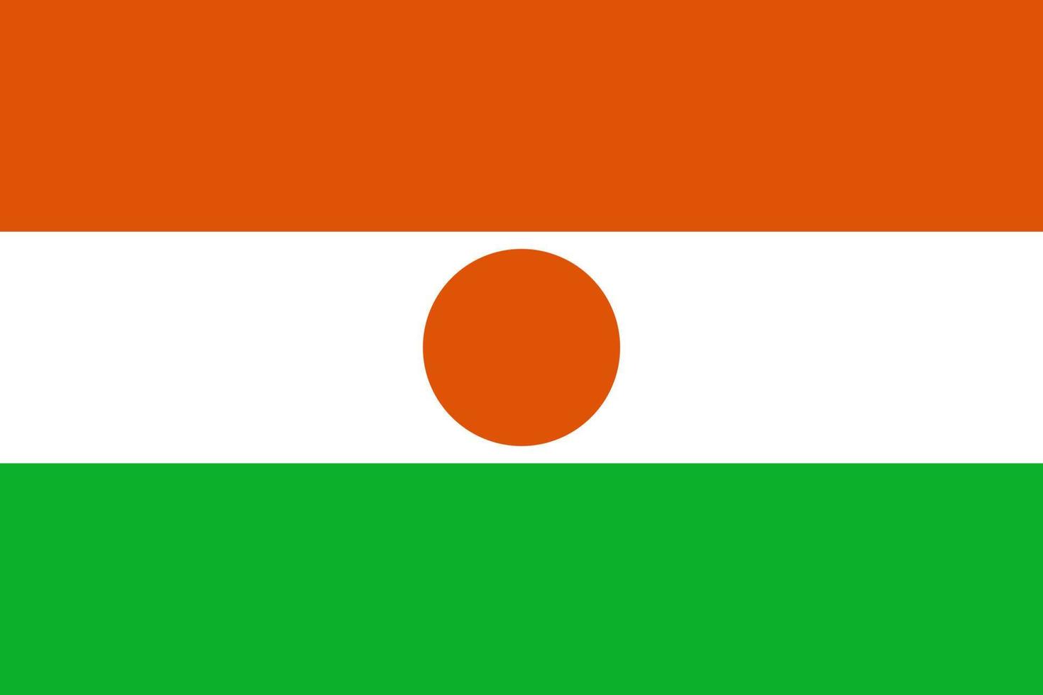 Niger vector flag. Aftrican country national symbol