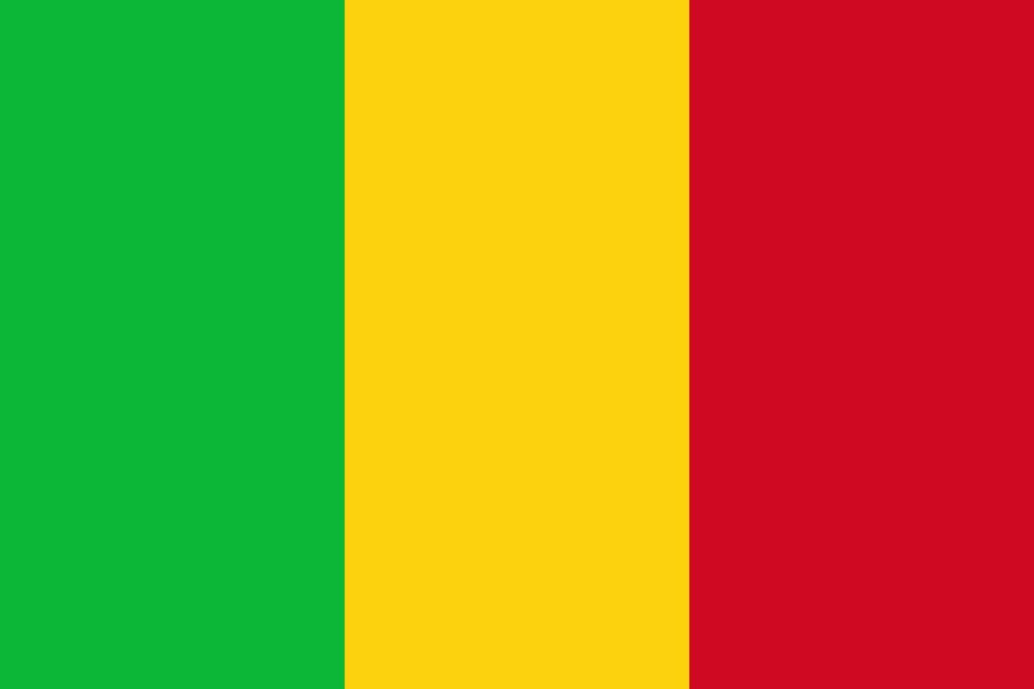 Mali vector flag. Aftrican country national symbol