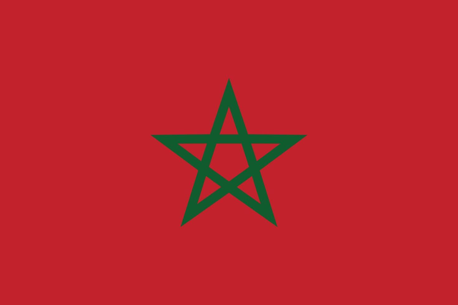 bandera vectorial de marruecos. símbolo nacional del país africano vector