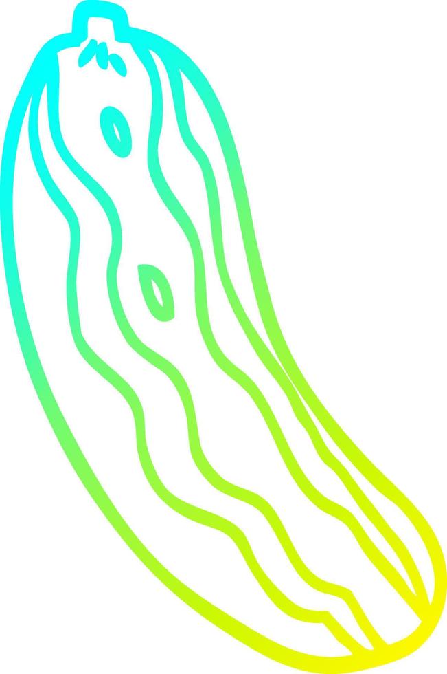cold gradient line drawing cartoon marrow plant vector