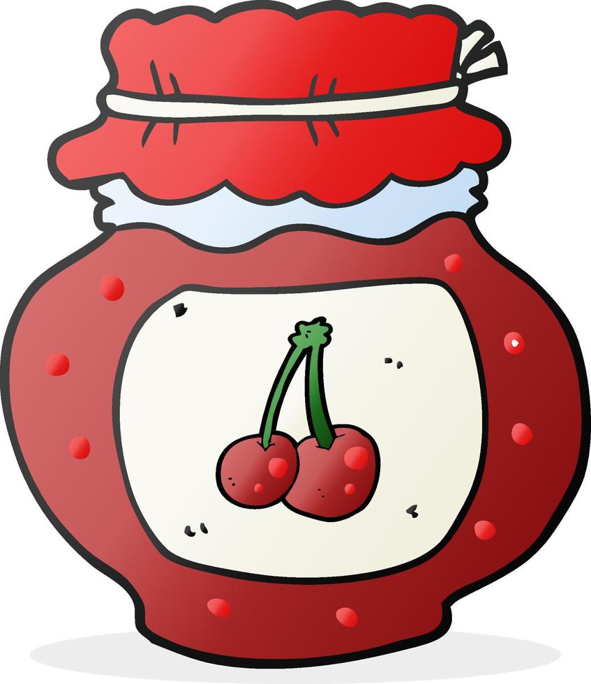 freehand drawn cartoon cherry jam vector