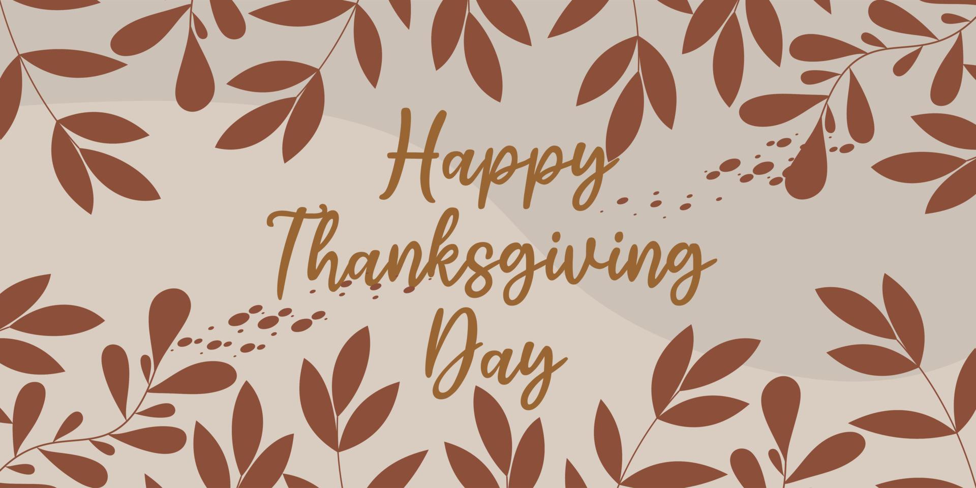 Hand drawn Happy Thanksgiving Day poster design. Autumn greeting card. Fall  colorful leaves and lettering Happy Thanksgiving Day on white background.  Celebration typography banner. Vector illustration 8969817 Vector Art at  Vecteezy