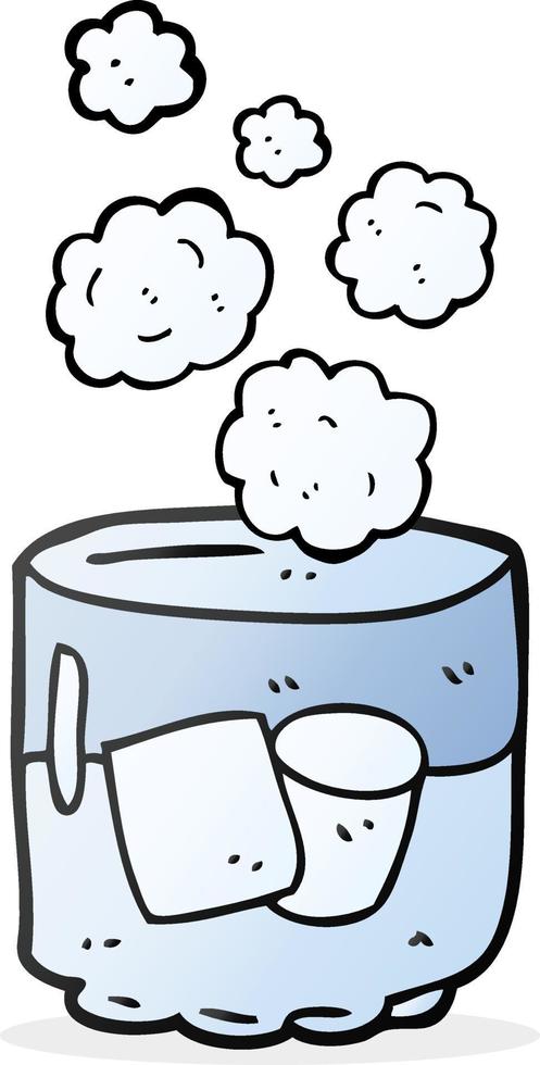 freehand drawn cartoon vodka and ice vector