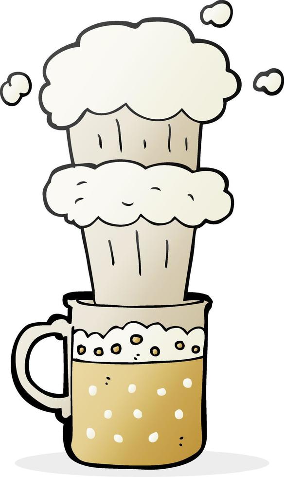 freehand drawn cartoon beer vector