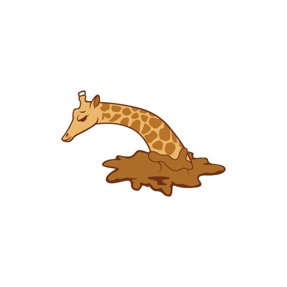 jirafa animal ilustración logotipo creativo vector