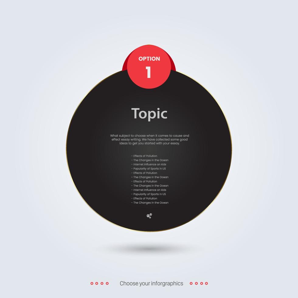 Circle Vector infographic button template, an process infographic icon and banner template, infographic template for option, part, step, processing button