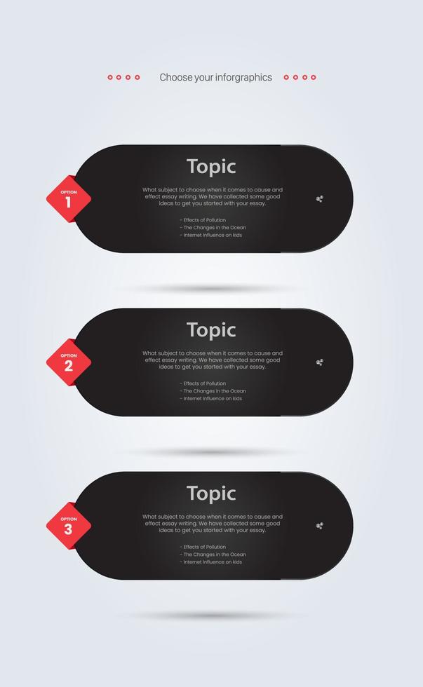 THREE step buttons vector, symbols and levels of work plan button of infographic design, three modern processing steps element, three infographic icons and banners template vector