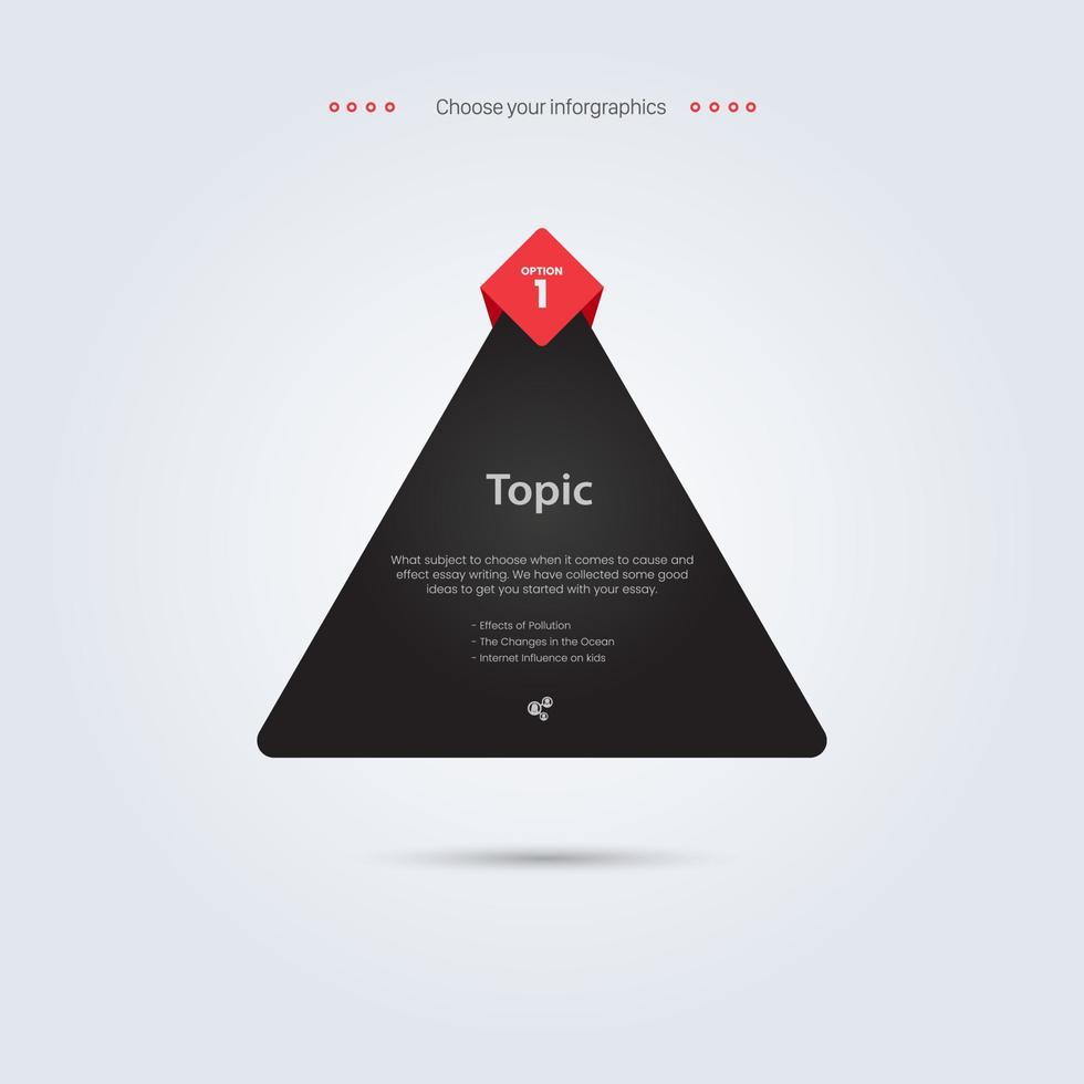 A triangle shape banner design, a dark vector banners, icon, symbol infographic design, a modern triangle shape element design, processing illustration