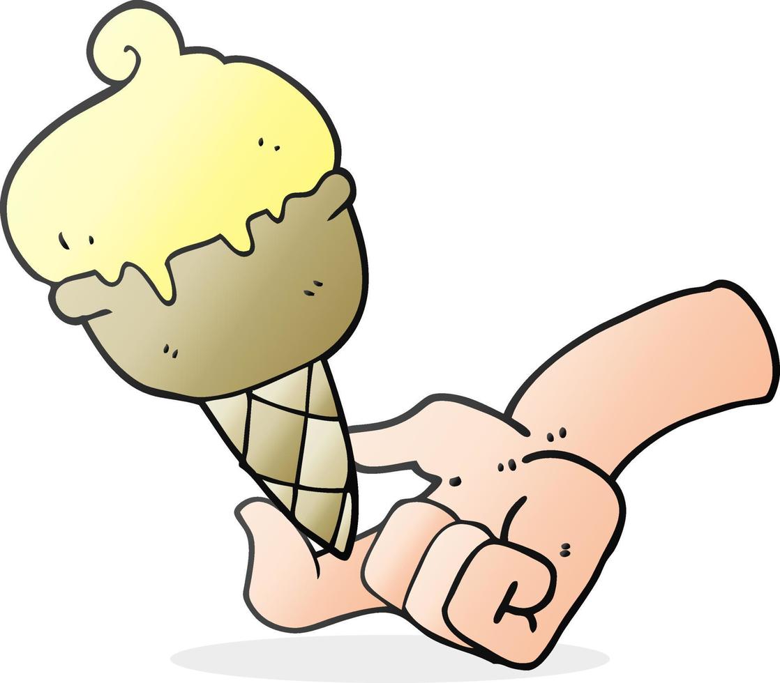 freehand drawn cartoon ice cream vector