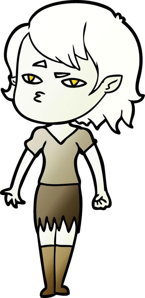 cartoon vampire girl vector
