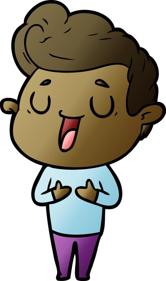 happy cartoon man vector