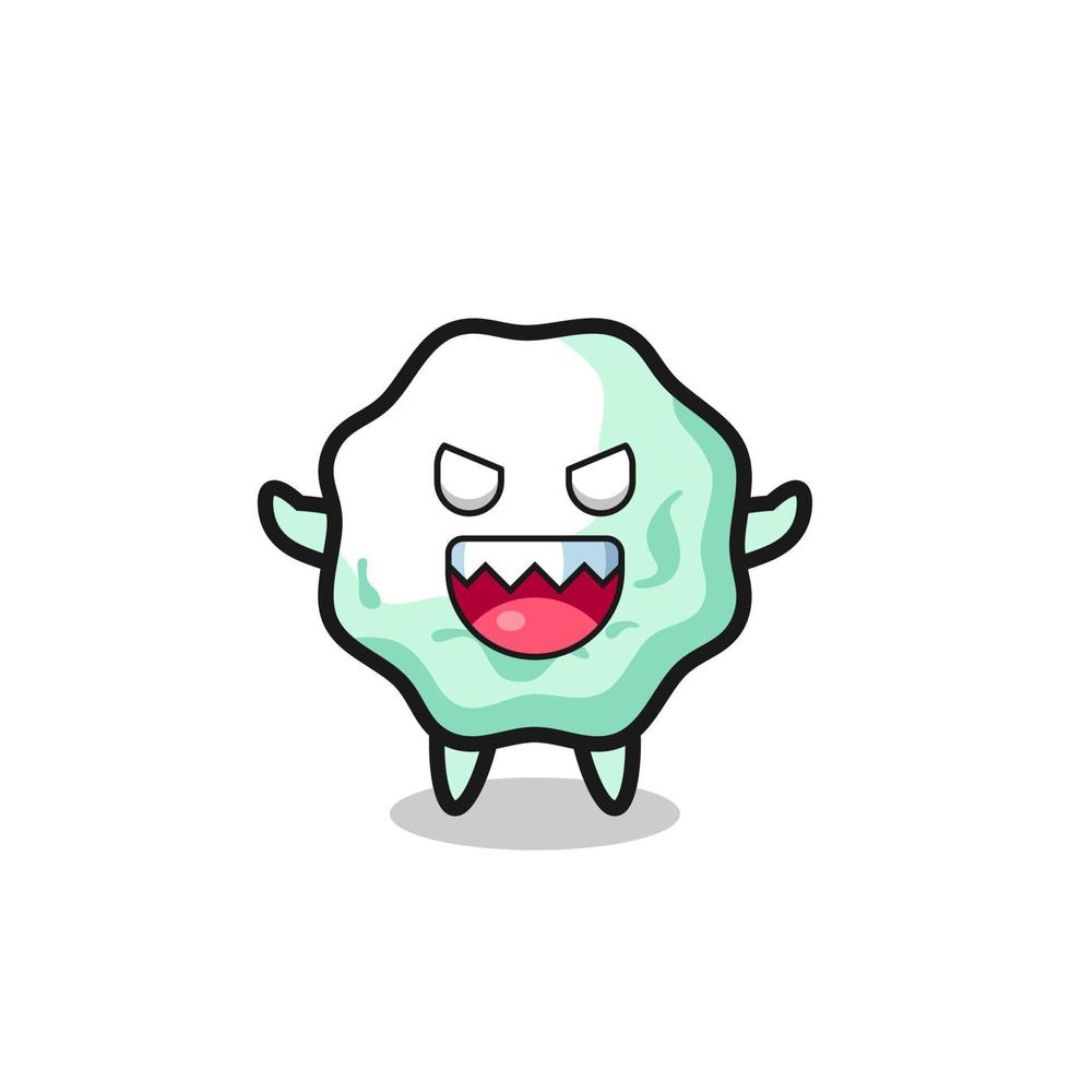 illustration of evil chewing gum mascot character vector