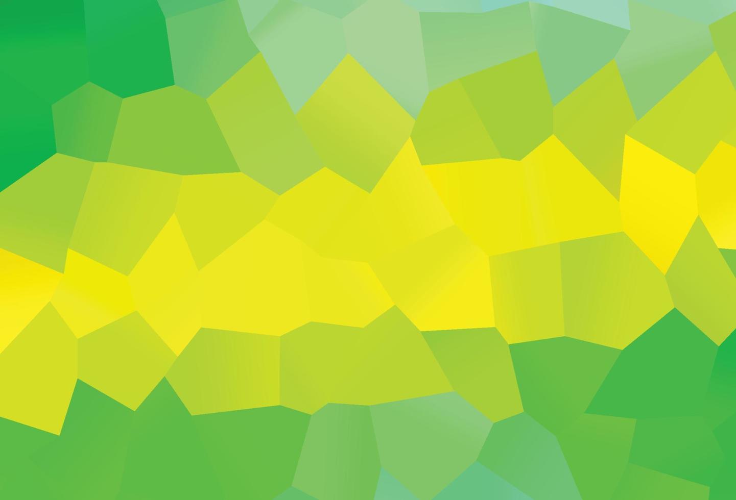 Fondo de vector verde claro, amarillo con hexágonos.