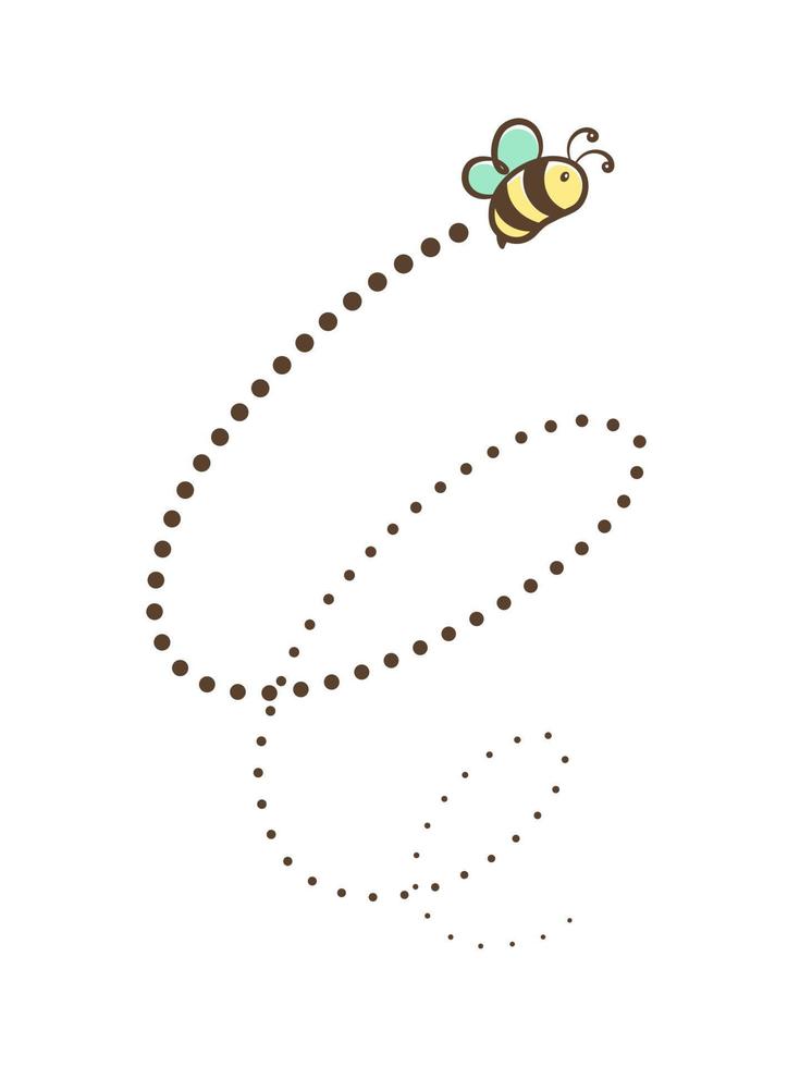 Flying honey bee vector clipart