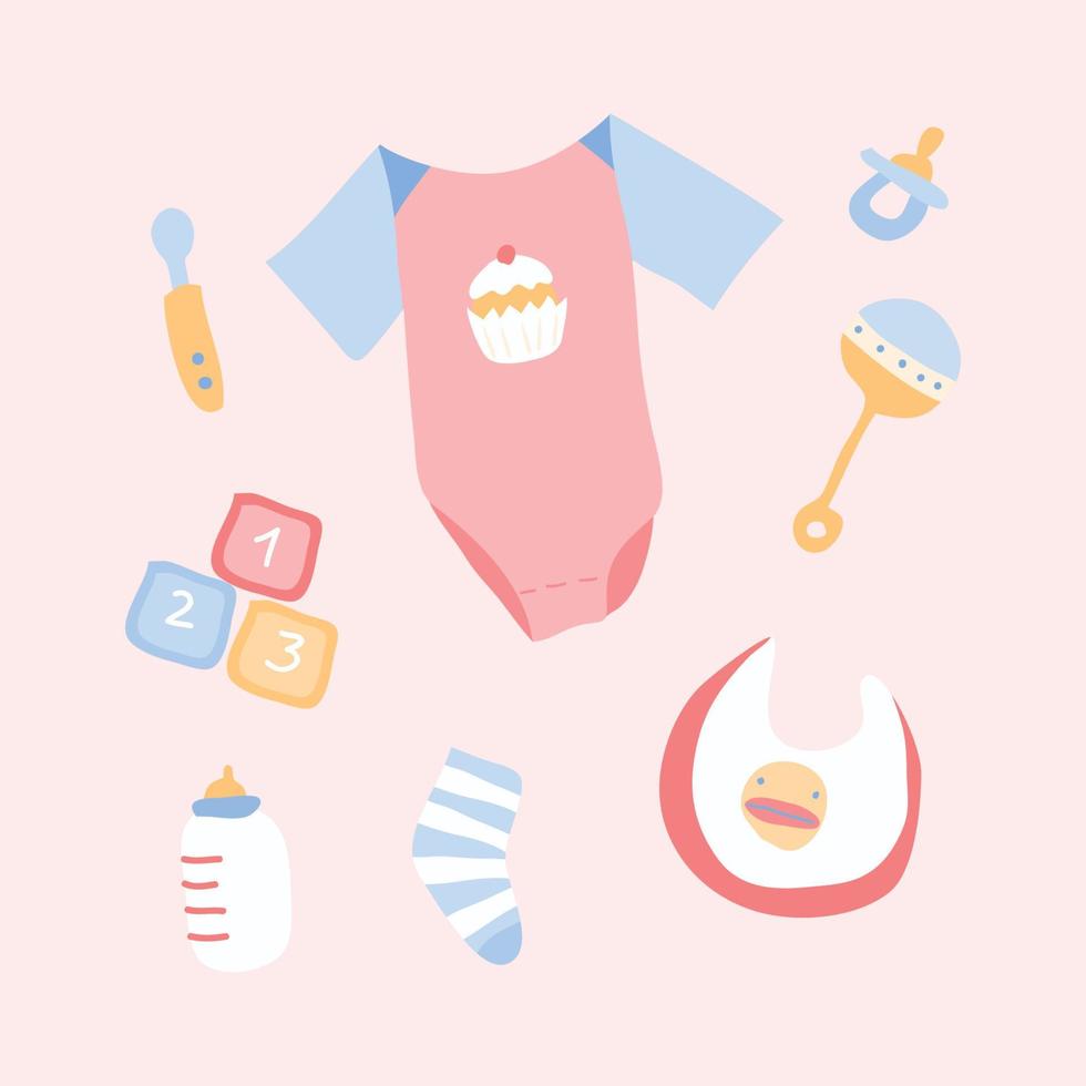 Baby Stuff Doodles vector