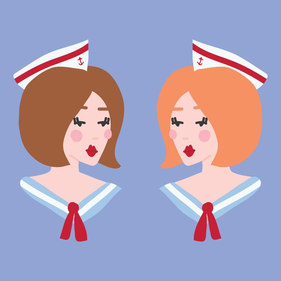 Sailor Girls Illustration vector