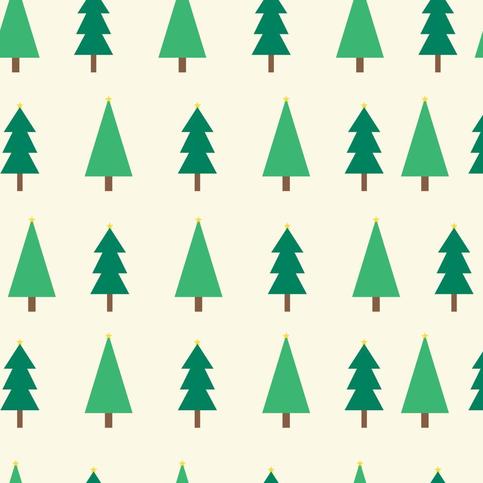 Green Seamless Tree Pattern vector