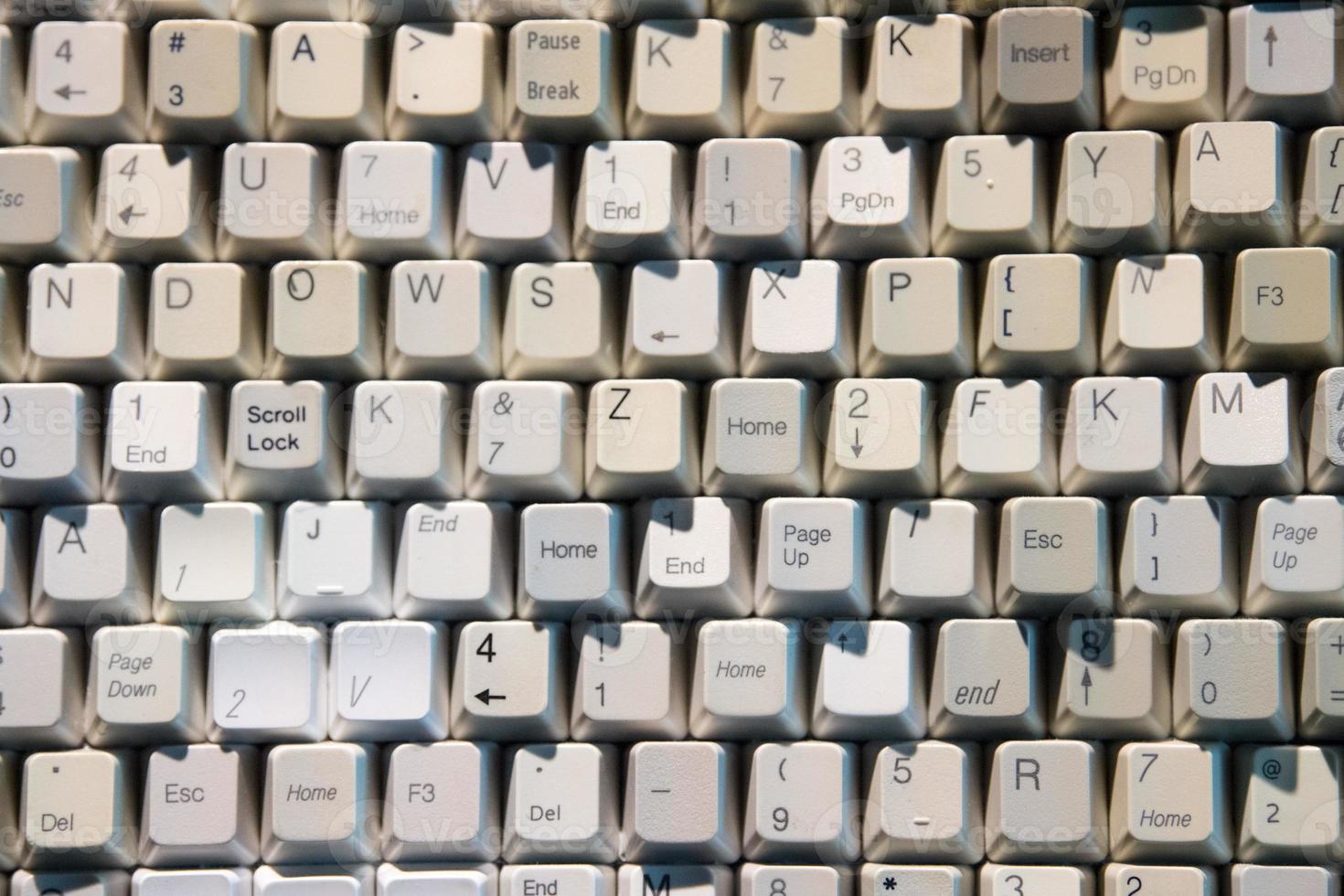 old computer keyboard buttons detail photo