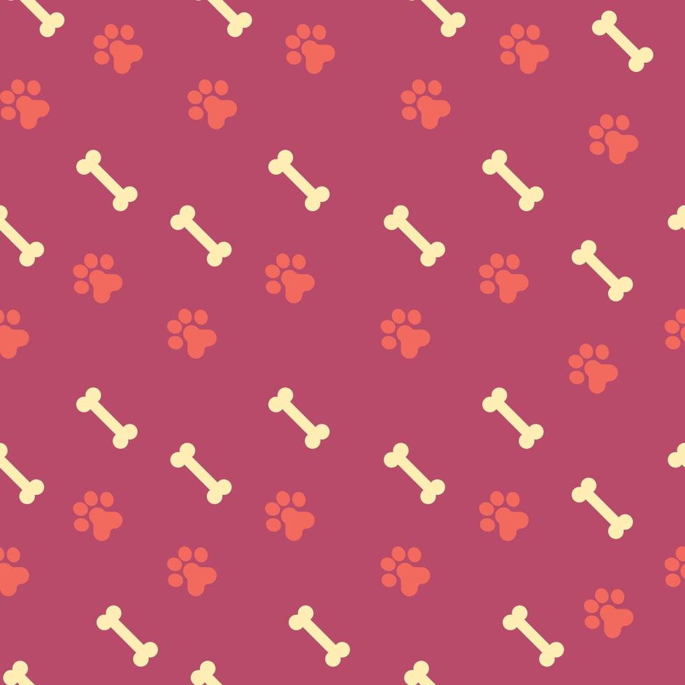 Bone and Paws Pattern vector