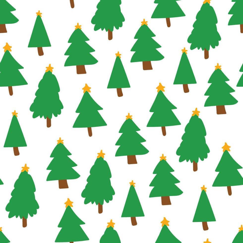 Christmas Tree Green Pattern vector