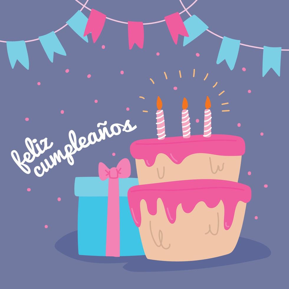 ilustración de cumpleaños garabateada vector