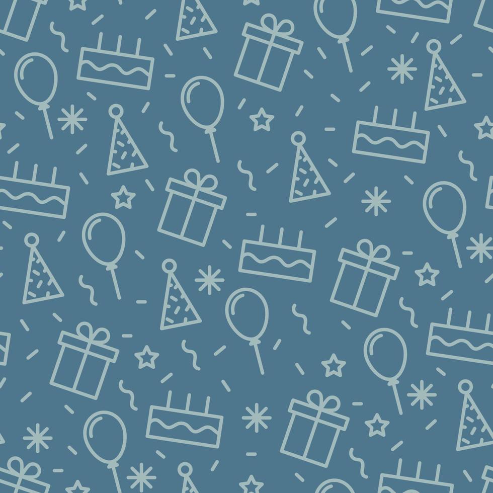 Blue Birthday Pattern vector