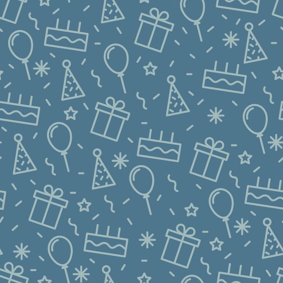 Blue Birthday Pattern vector