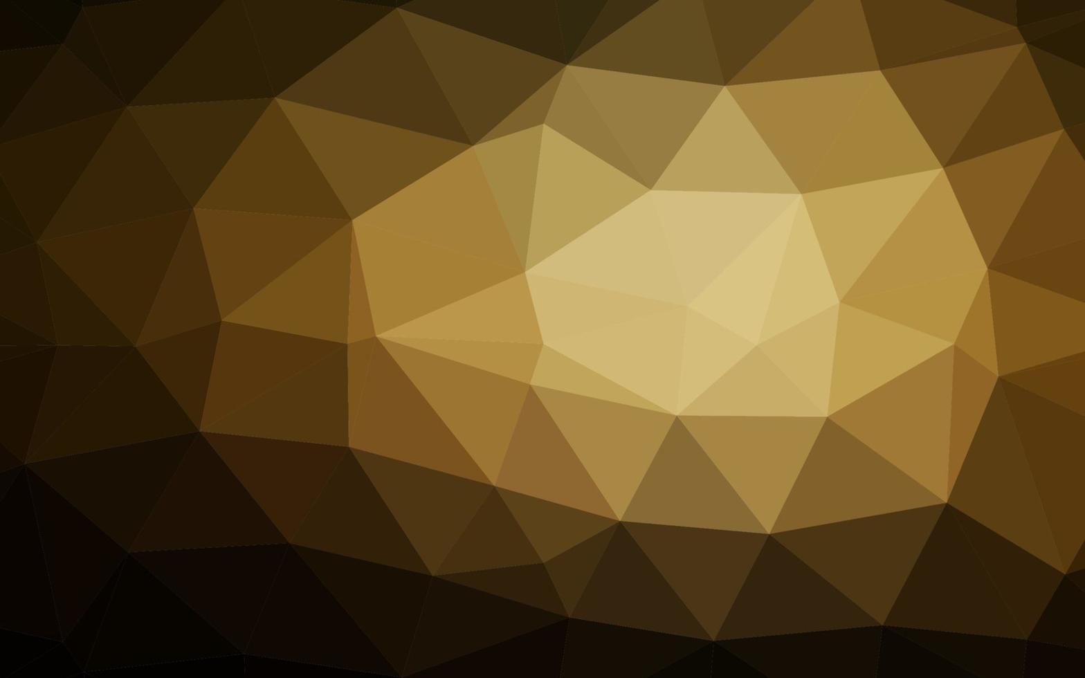 Dark Yellow, Orange vector shining triangular background.