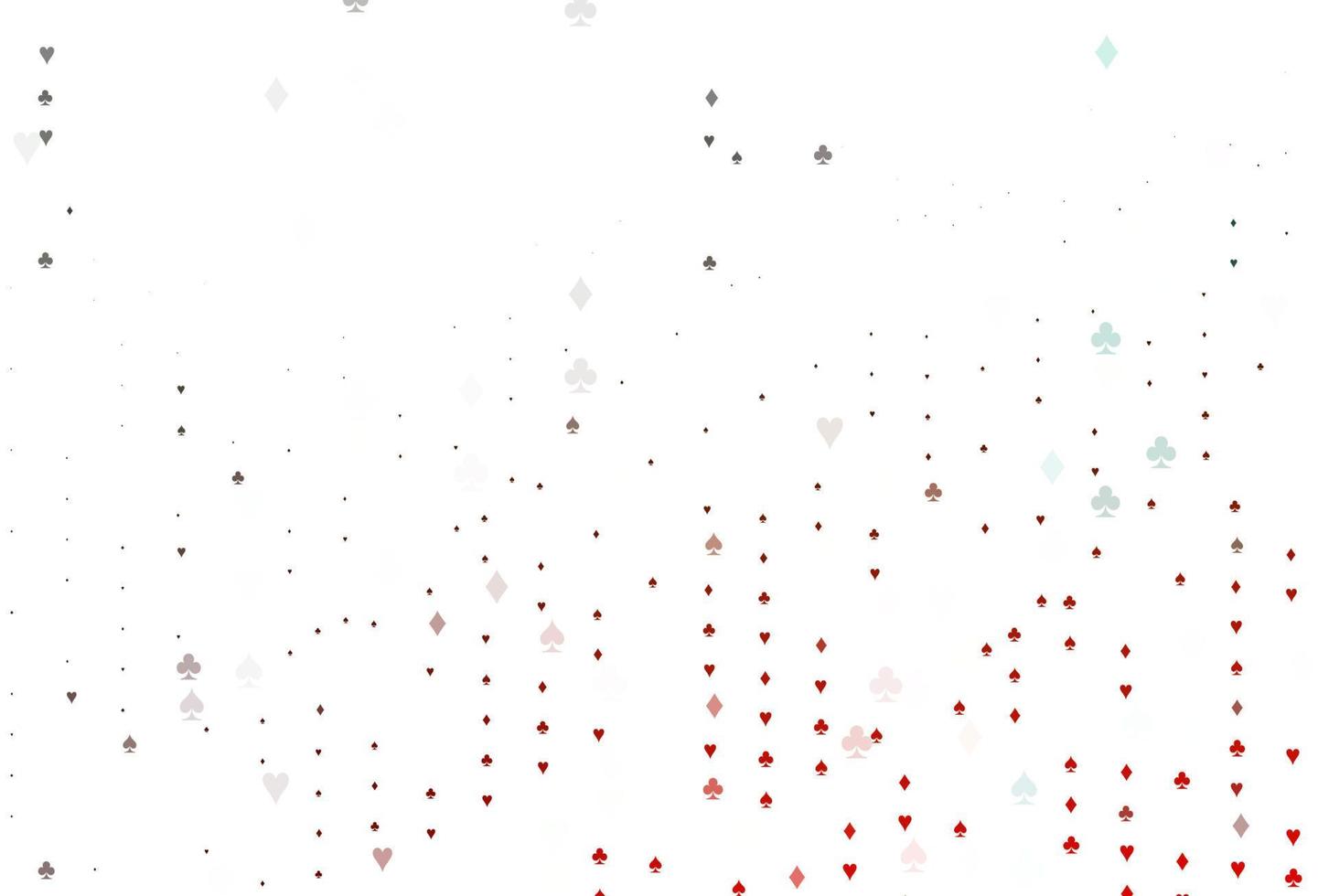 Light Green, Red vector pattern with symbol of cards.