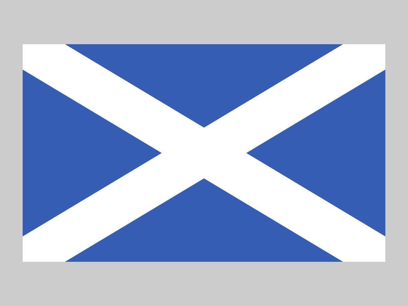 bandera de Escocia, colores oficiales y proporción. ilustración vectorial vector