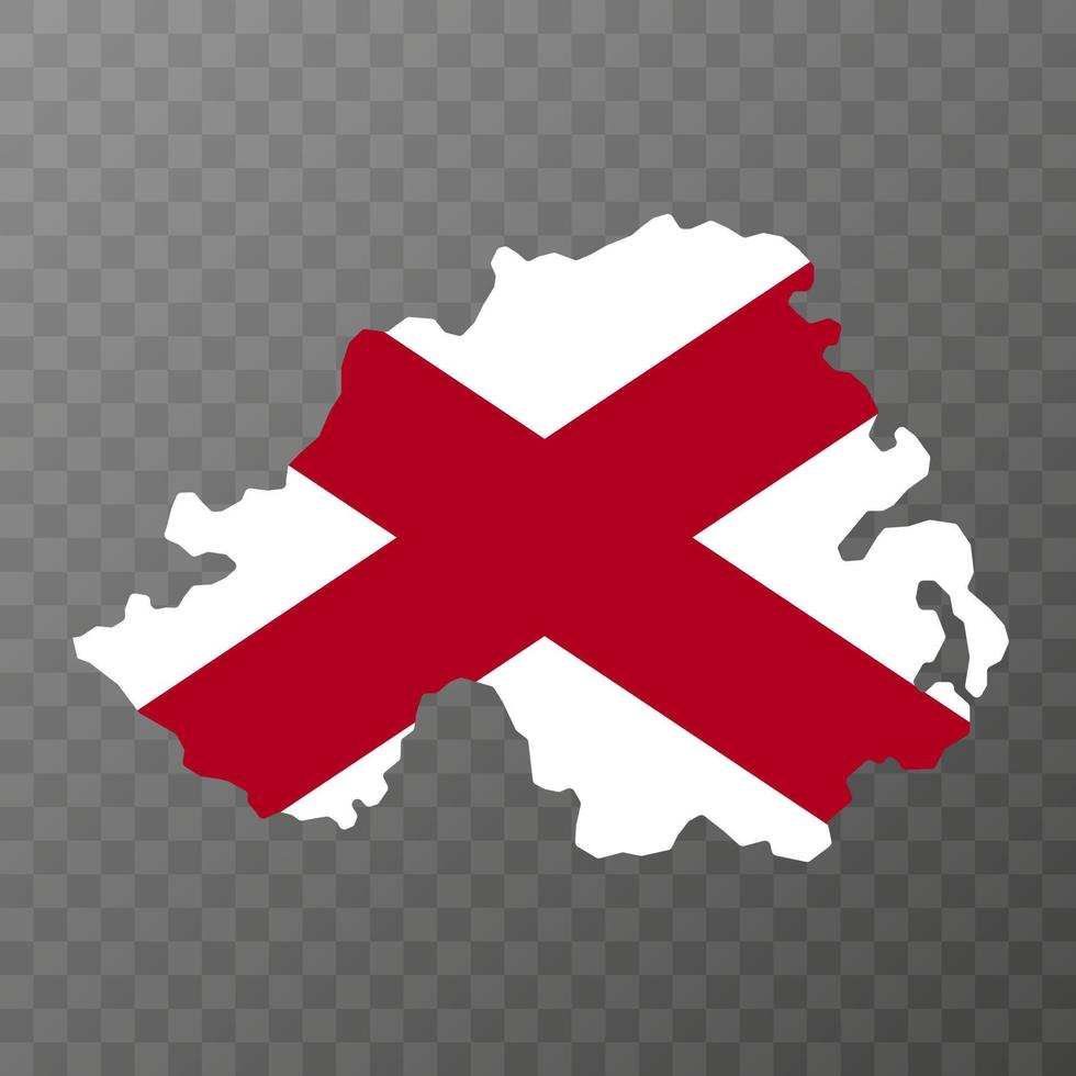 Northern Ireland, UK region map. Vector illustration.