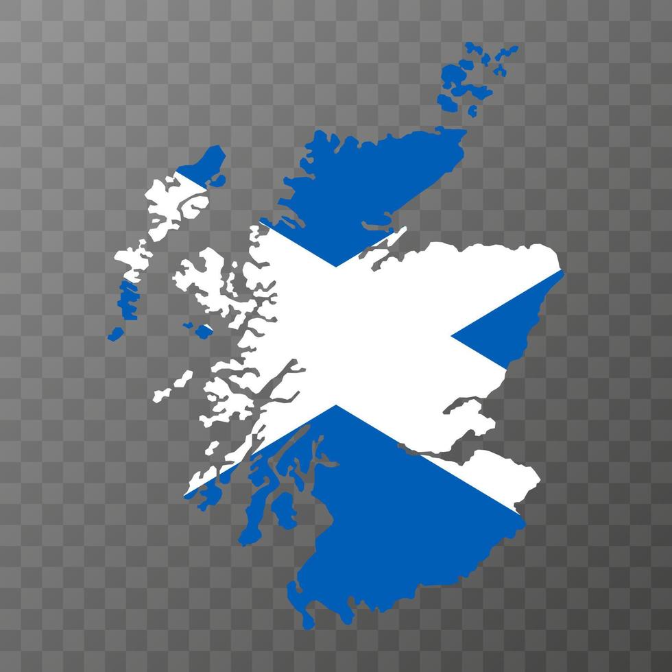 escocia, mapa de la región del reino unido. ilustración vectorial vector