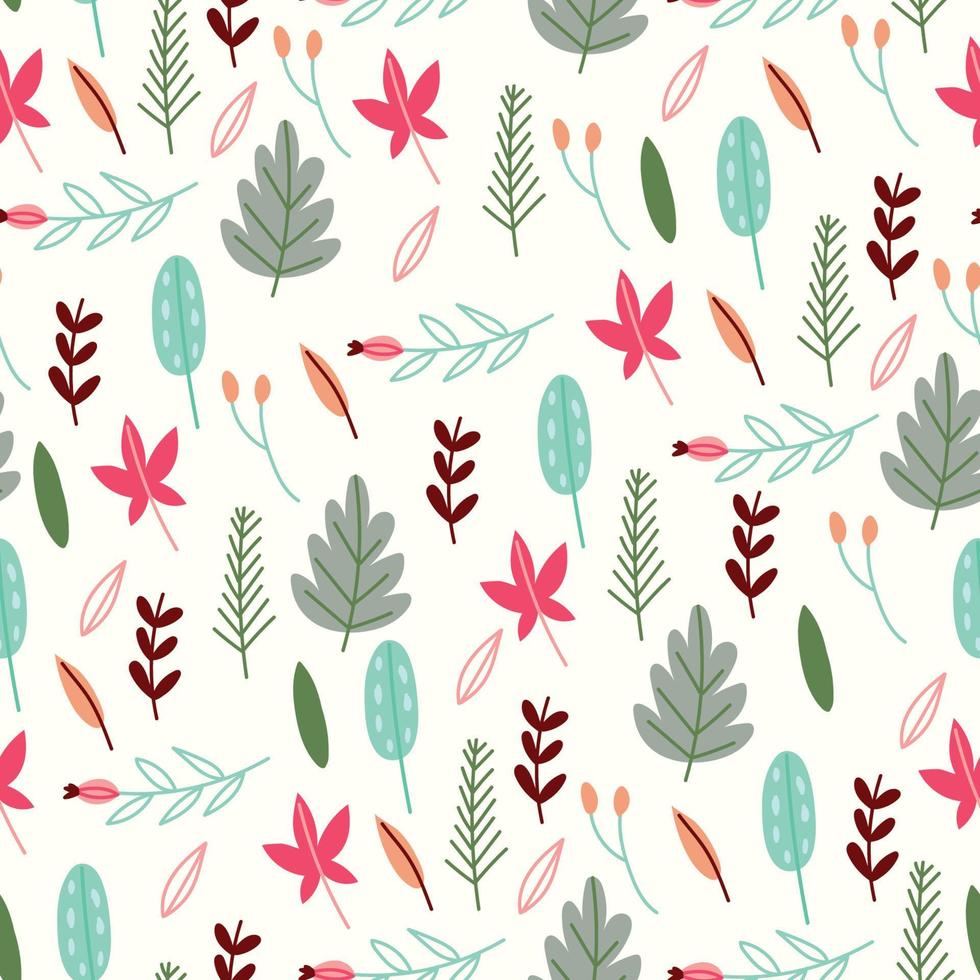 Colorful Autumnal Floral Pattern vector