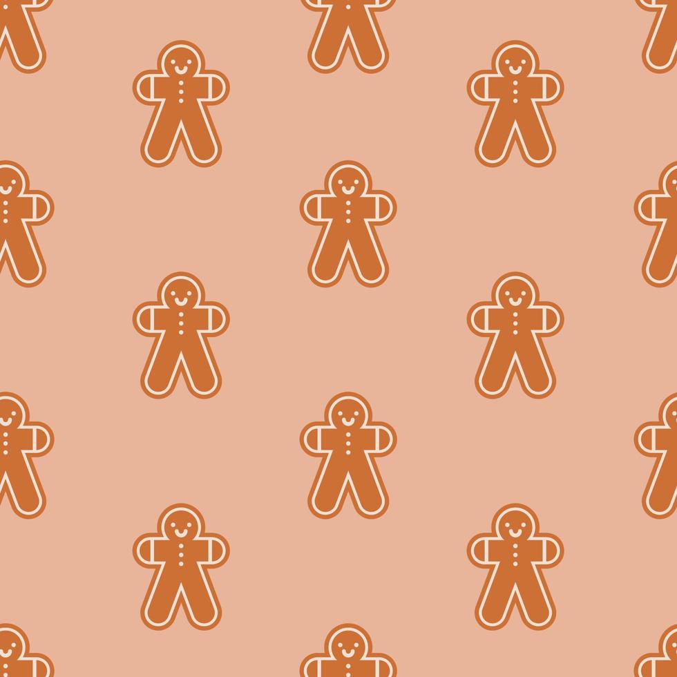 Gingerbread Men Pattern vector