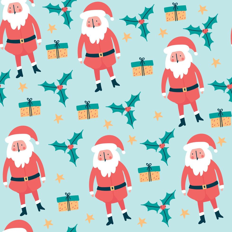 Santa Claus Colorful Pattern vector