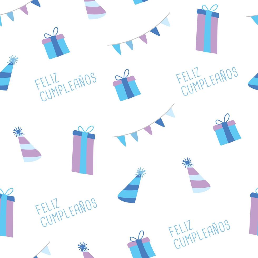 Spanish Birthday Pattern vector