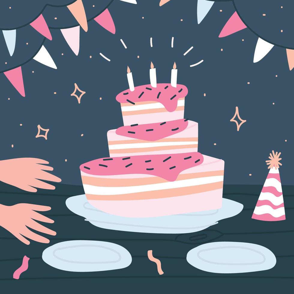 Cute Birthday Illustration vector