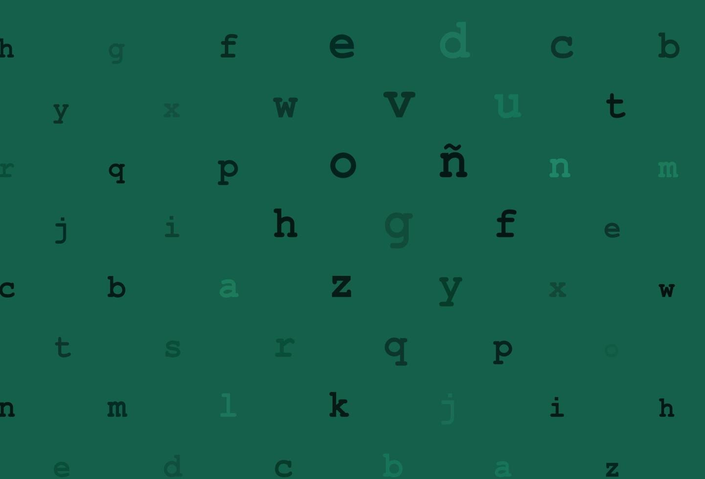 Light green vector template with isolated letters.